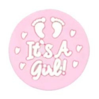 Бусина It's a Girl baby pink
