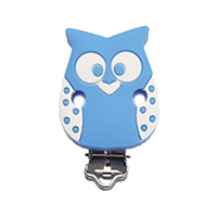 Сова голубая клипса 