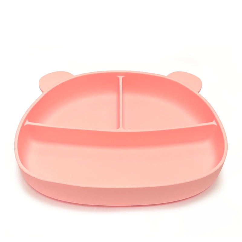 Тарелка Мишка Rose Quartz 3 секции