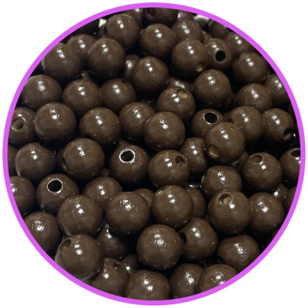 Бусина шоколад 10 мм (германия, дерево)