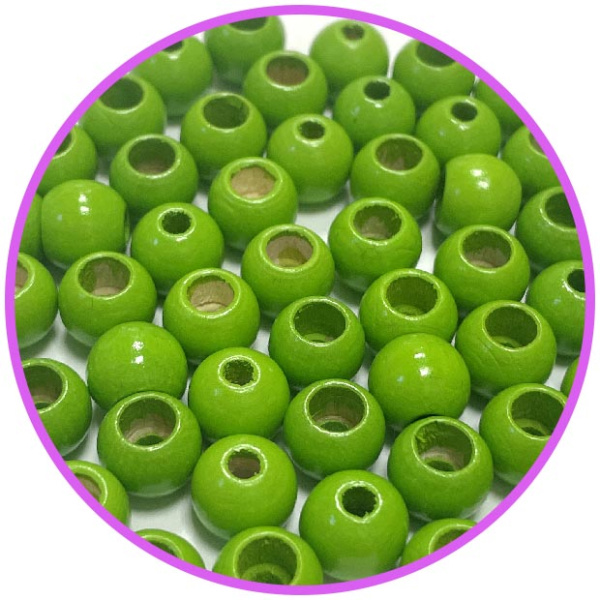 Бусина безопасности зеленая 10 мм (германия, дерево)