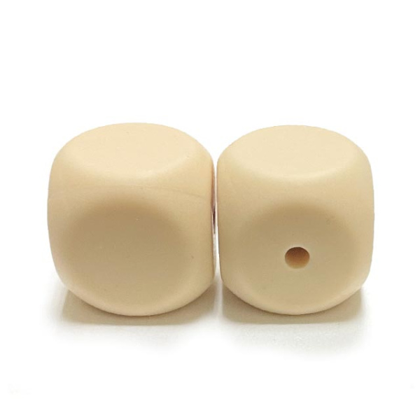 Кубик Бежевый силиконовый