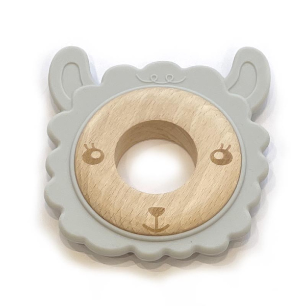 Альпака Light Grey на деревянном кольце