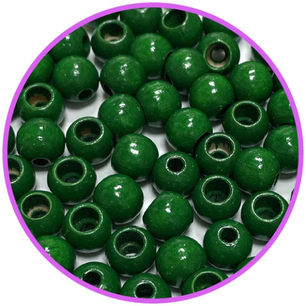 Бусина безопасности темно зеленая 10 мм (германия, дерево)