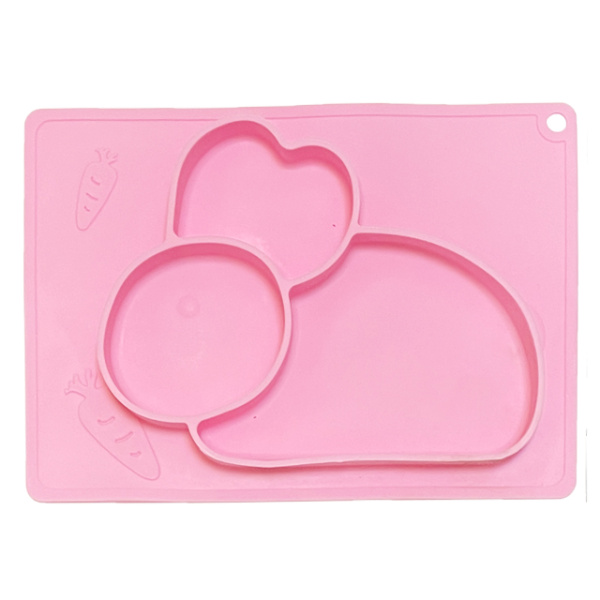 Тарелка кролик Розовый