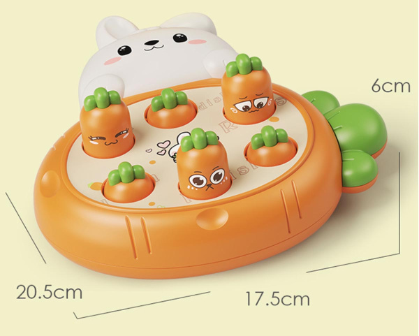 Зайчик стучалка для малышей (Оранжевый)