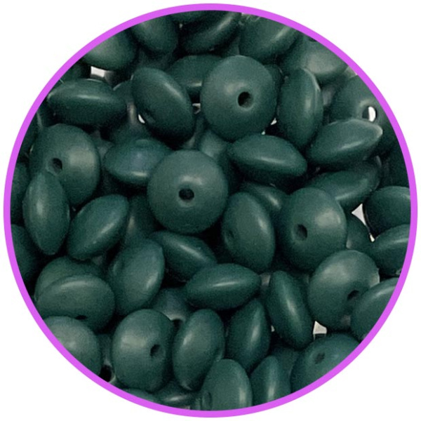 Линза 12 мм Изумрудный cиликоновая