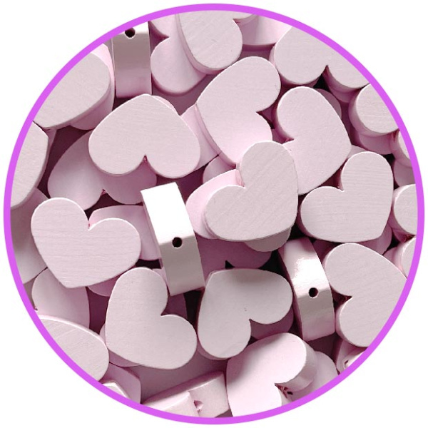 Сердце нежно розовое деревянное (германия)