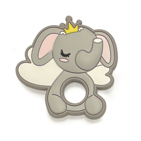 Слоник с короной Серый