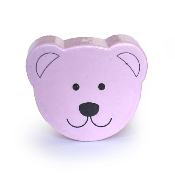 Мишка розовый (дерево)