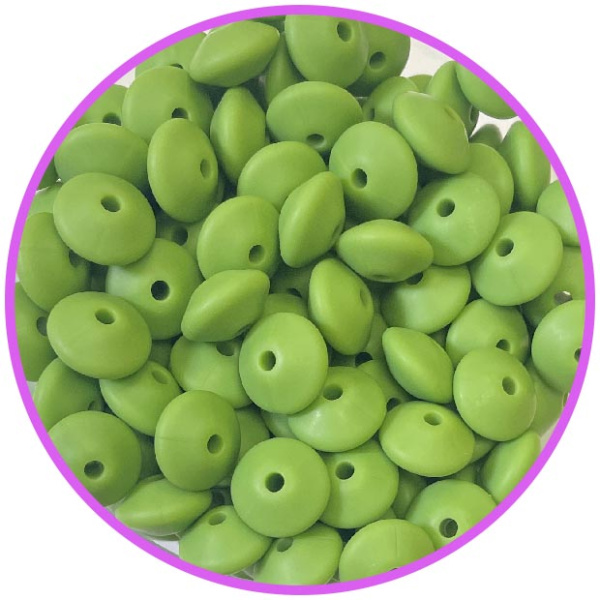 Линза 12 мм Зеленый силиконовая