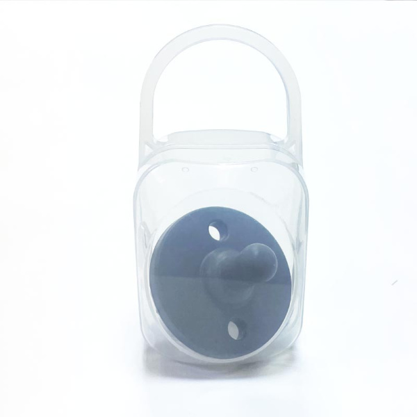 Пустышка Серая силиконовая в пластиковом боксе