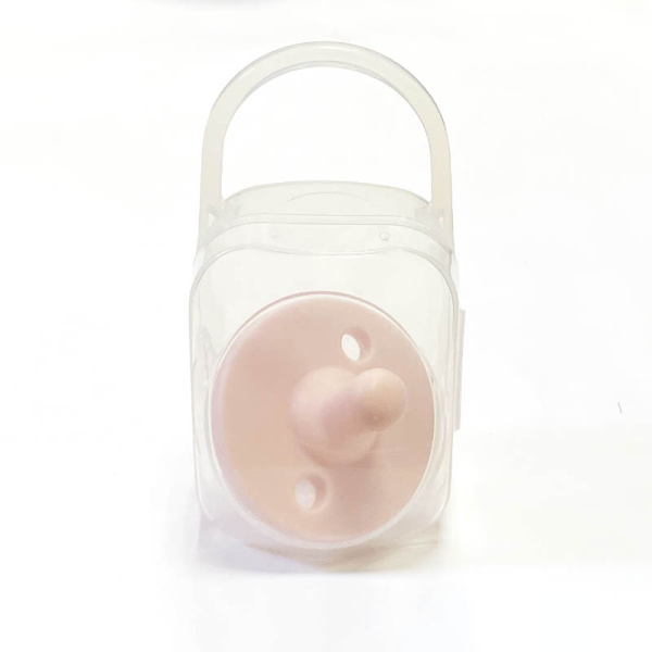 Пустышка Розовая силиконовая в пластиковом боксе