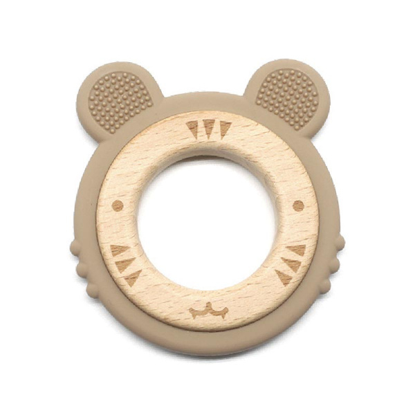 Тигр Светло Коричневый на деревянном кольце
