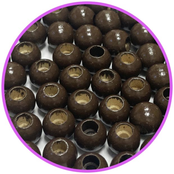 Бусина безопасности шоколад 10 мм (германия, дерево)