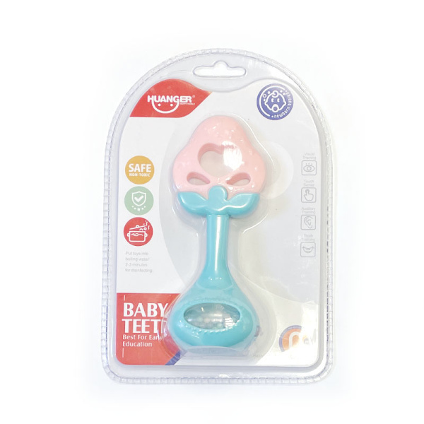 Погремушка прорезыватель Ягодка в блистерной упаковке