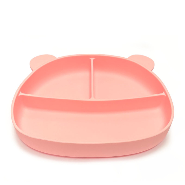 Тарелка Мишка Rose Quartz 3 секции