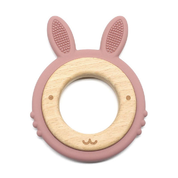 Зайчик Blush на деревянном кольце